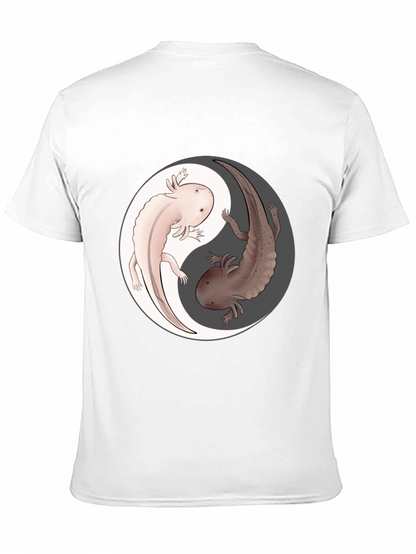 Yin Yang Axolotl Graphic T-Shirt - Harmony & Balance
