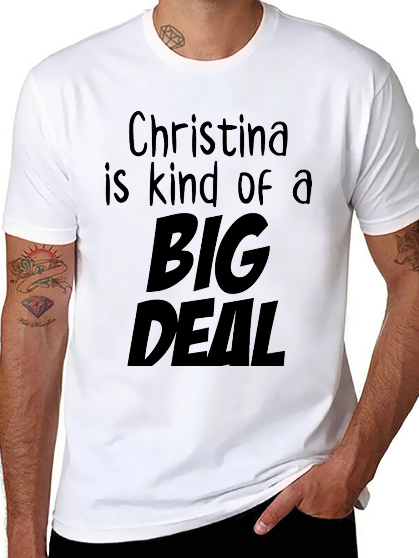 Christina Big Deal Black Graphic T-Shirt