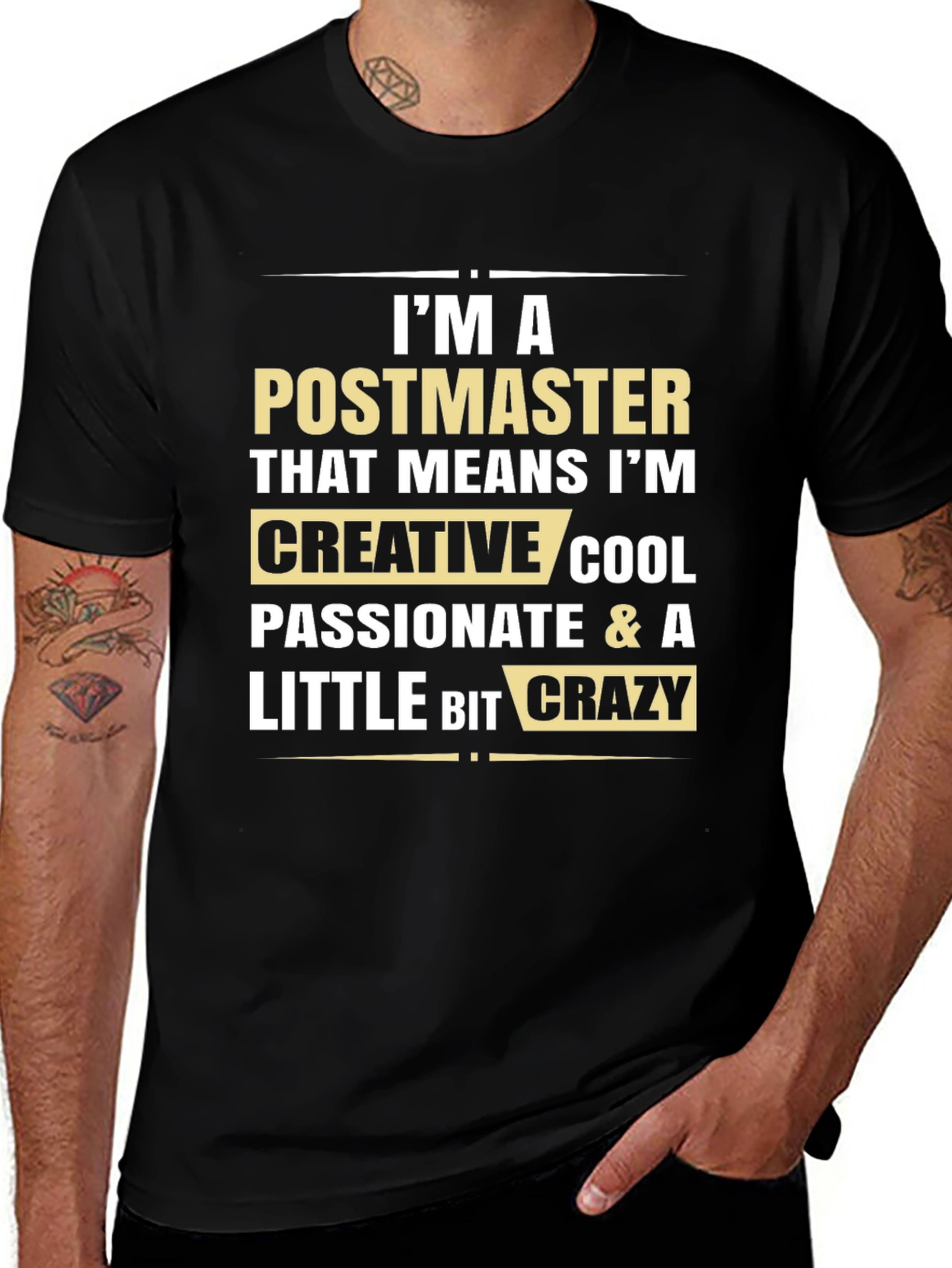 Postmaster Creative Cool Crazy Graphic Tee