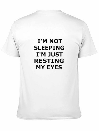Funny Resting My Eyes Black T-Shirt