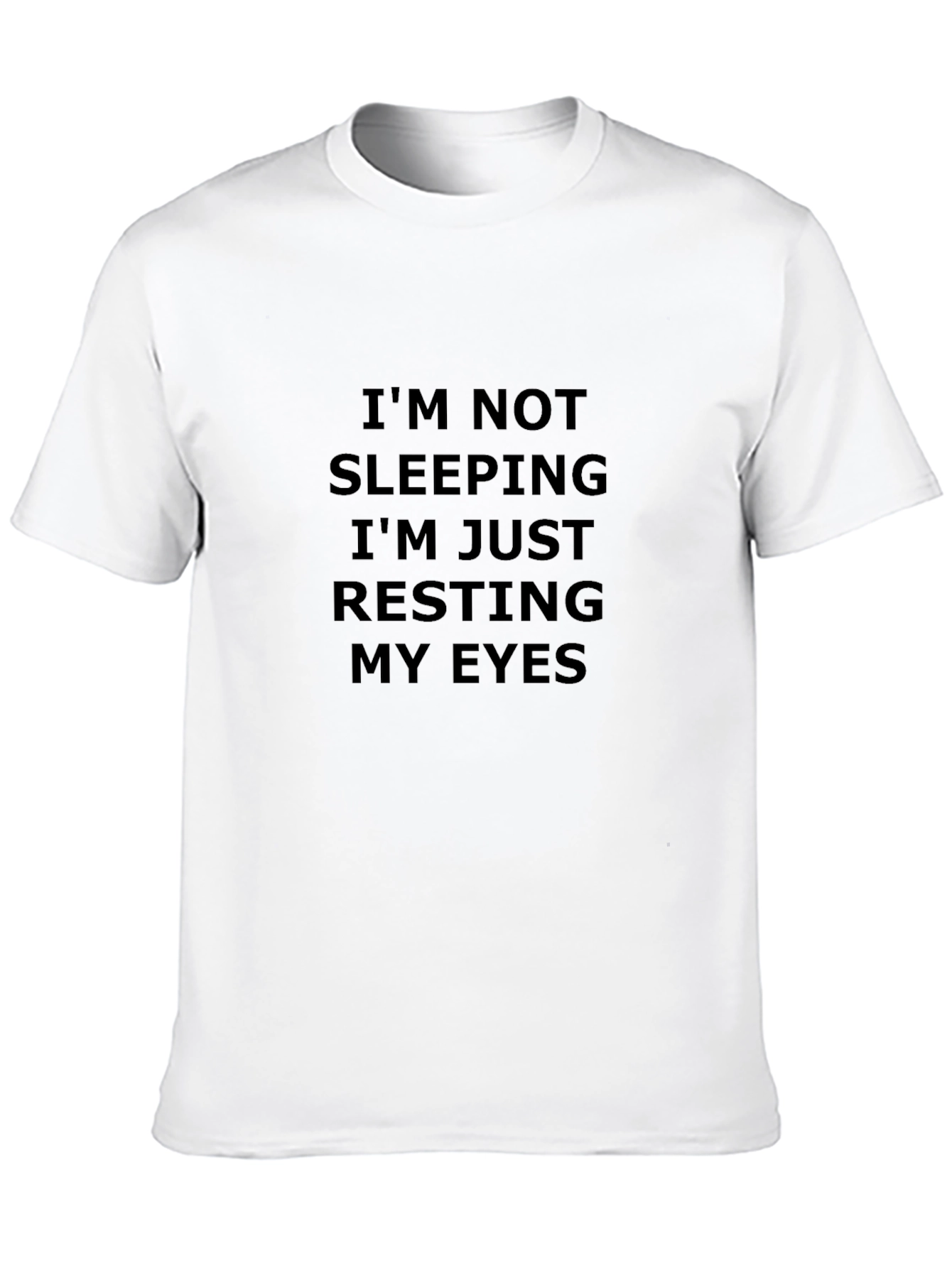 Funny Resting My Eyes Black T-Shirt