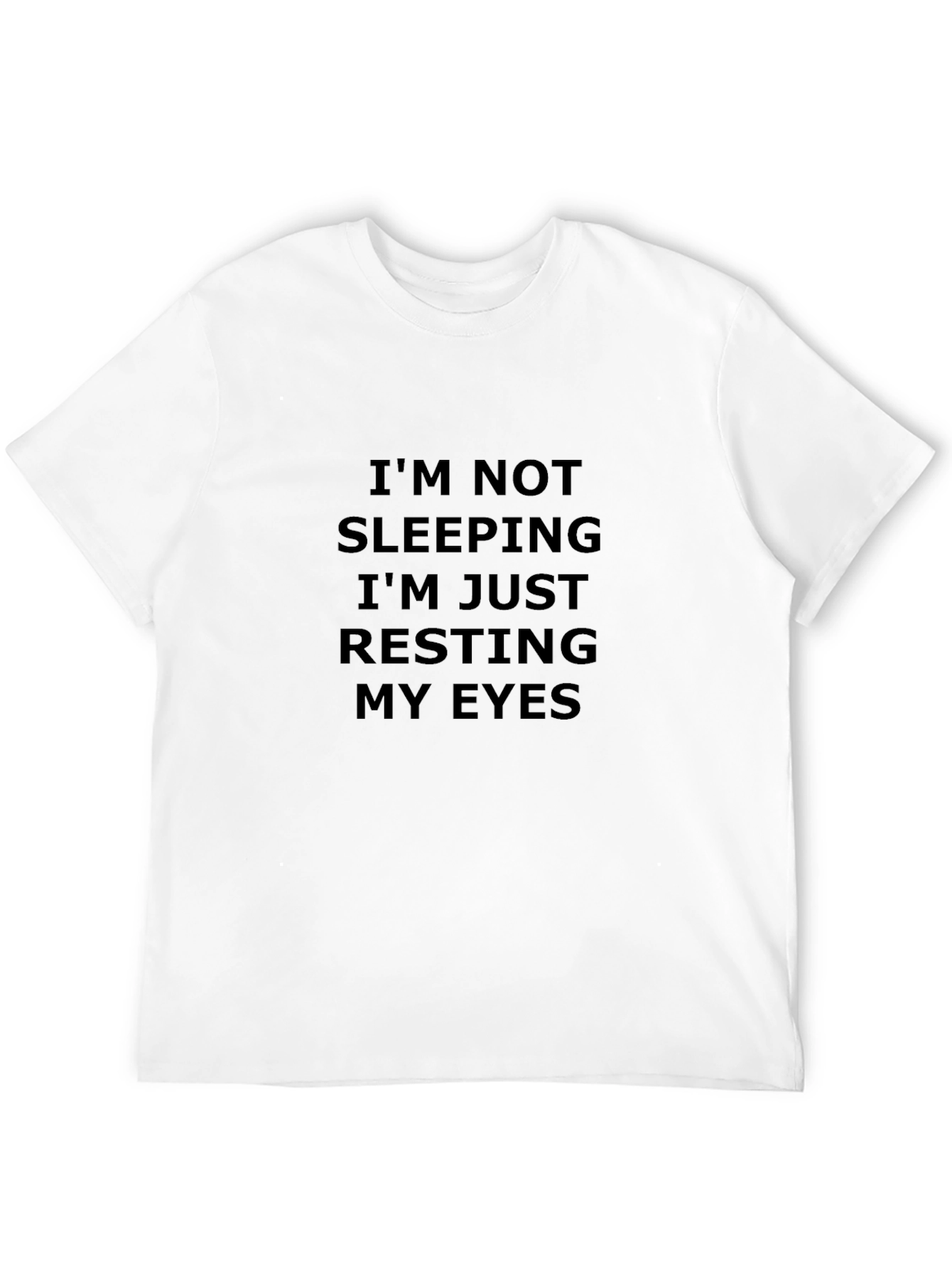 Funny Resting My Eyes Black T-Shirt