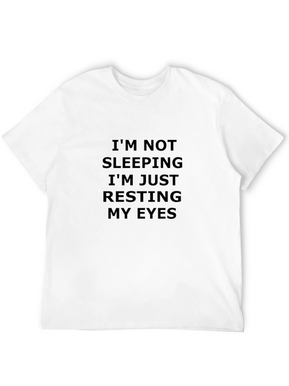 Funny Resting My Eyes Black T-Shirt