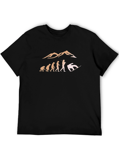 Snowboarding Evolution T-Shirt - Black