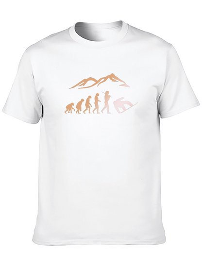 Snowboarding Evolution T-Shirt - Black