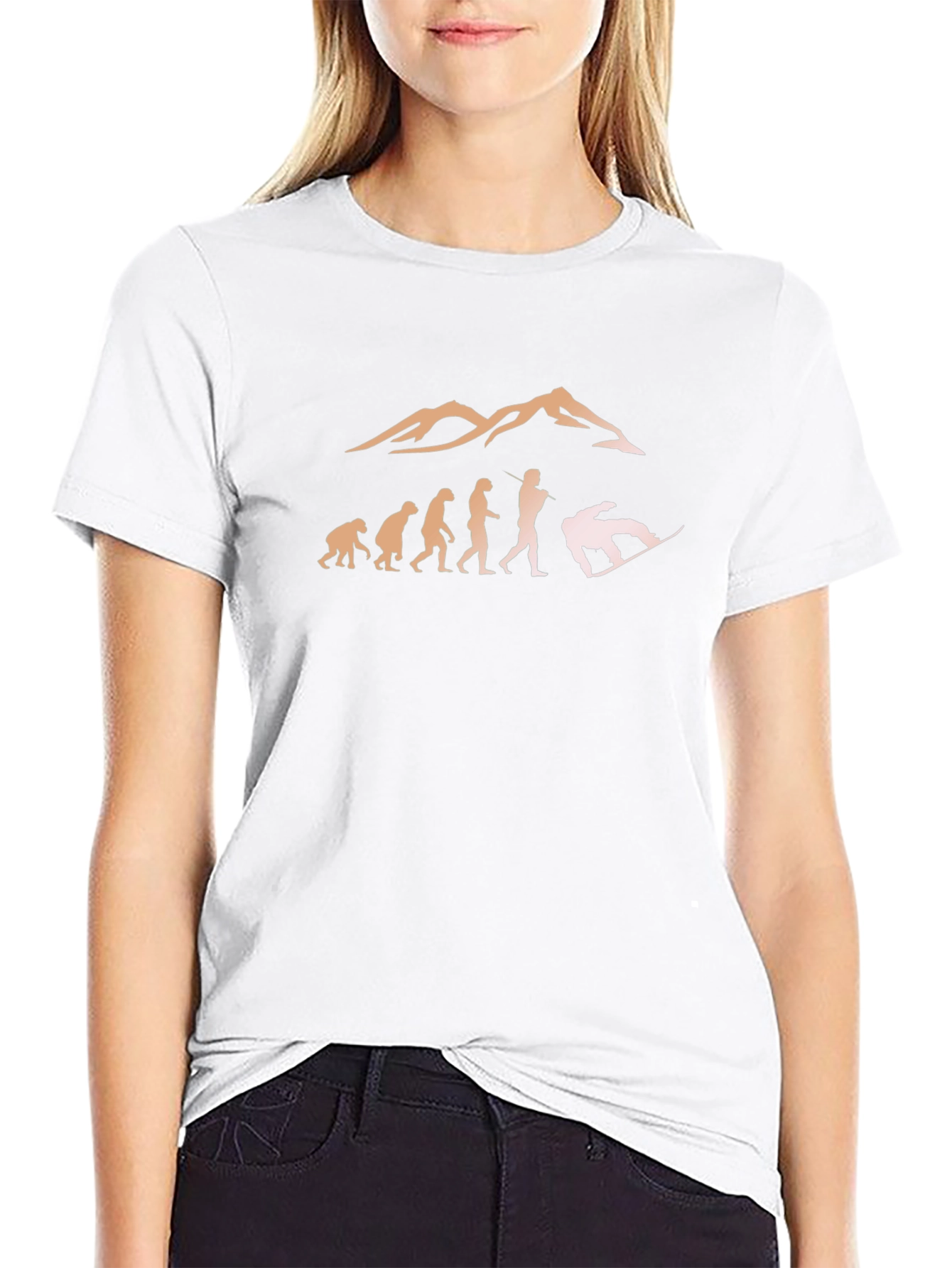 Snowboarding Evolution T-Shirt - Black