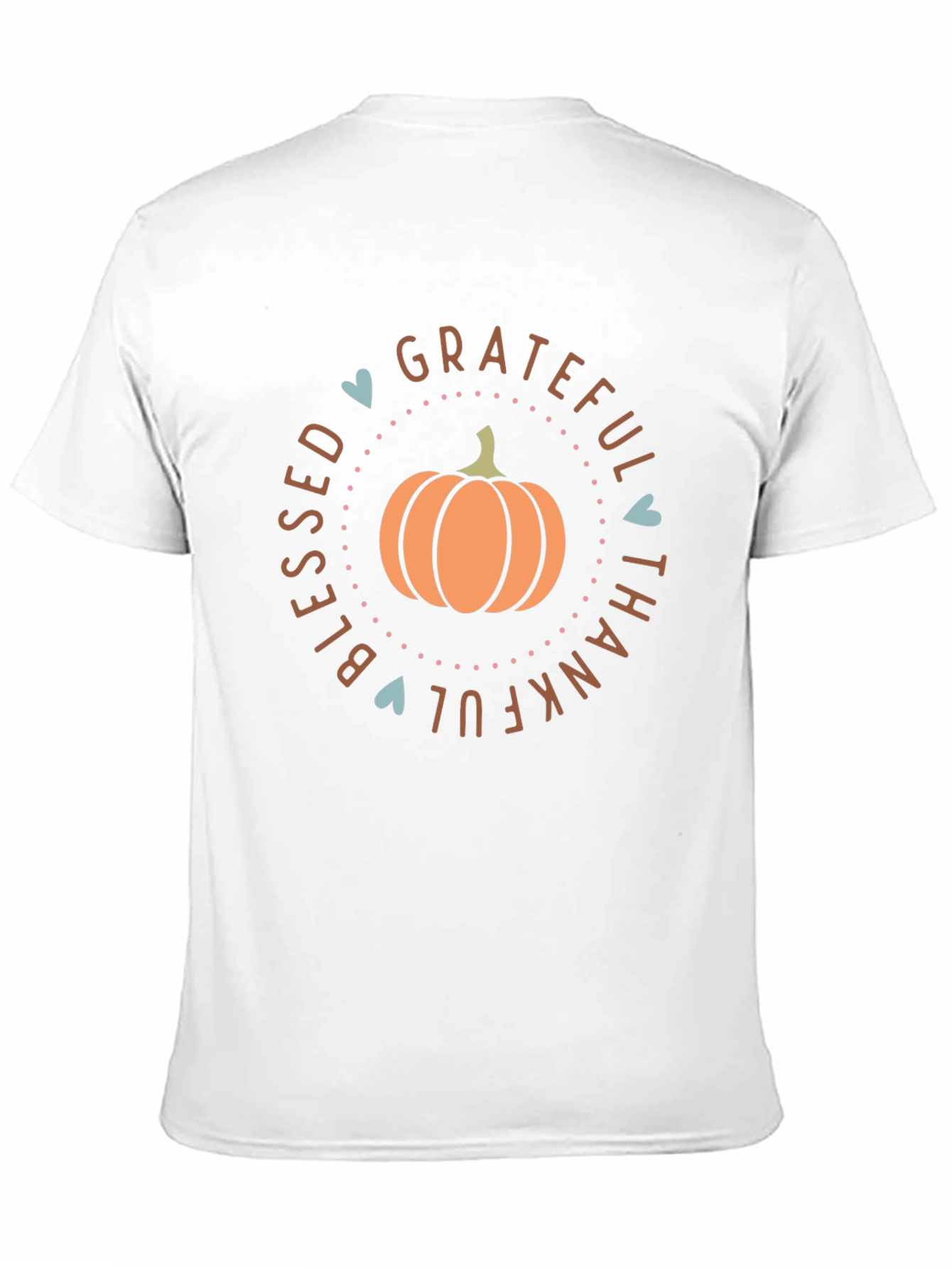 Blessed Grateful Thankful Fall Pumpkin Graphic T-Shirt