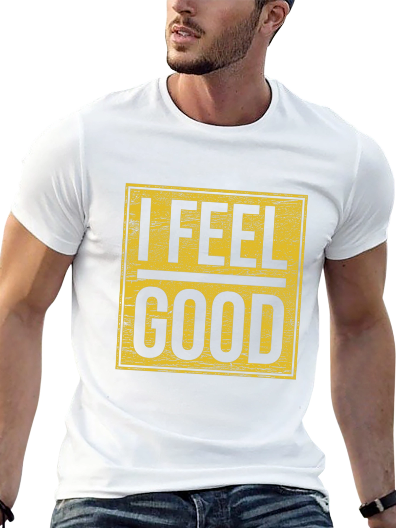 I Feel Good Graphic Tee - Mens Black T-Shirt