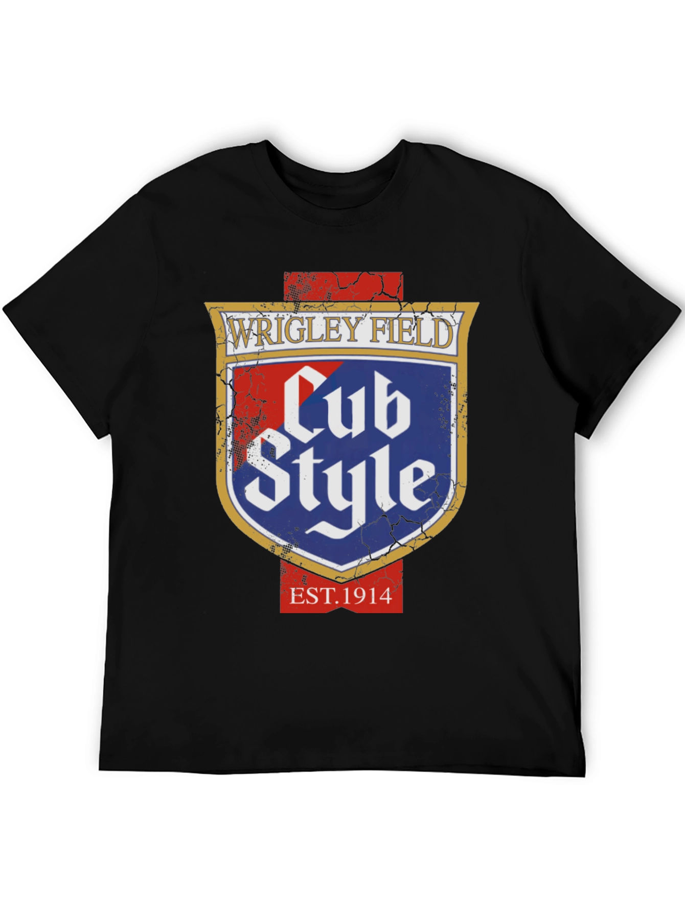 Wrigley Field Cub Style Black T-Shirt