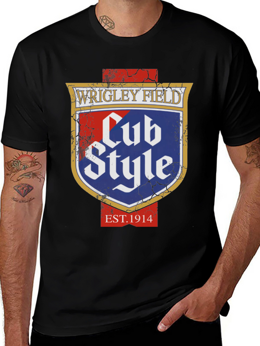 Wrigley Field Cub Style Black T-Shirt
