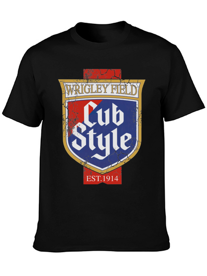 Wrigley Field Cub Style Black T-Shirt