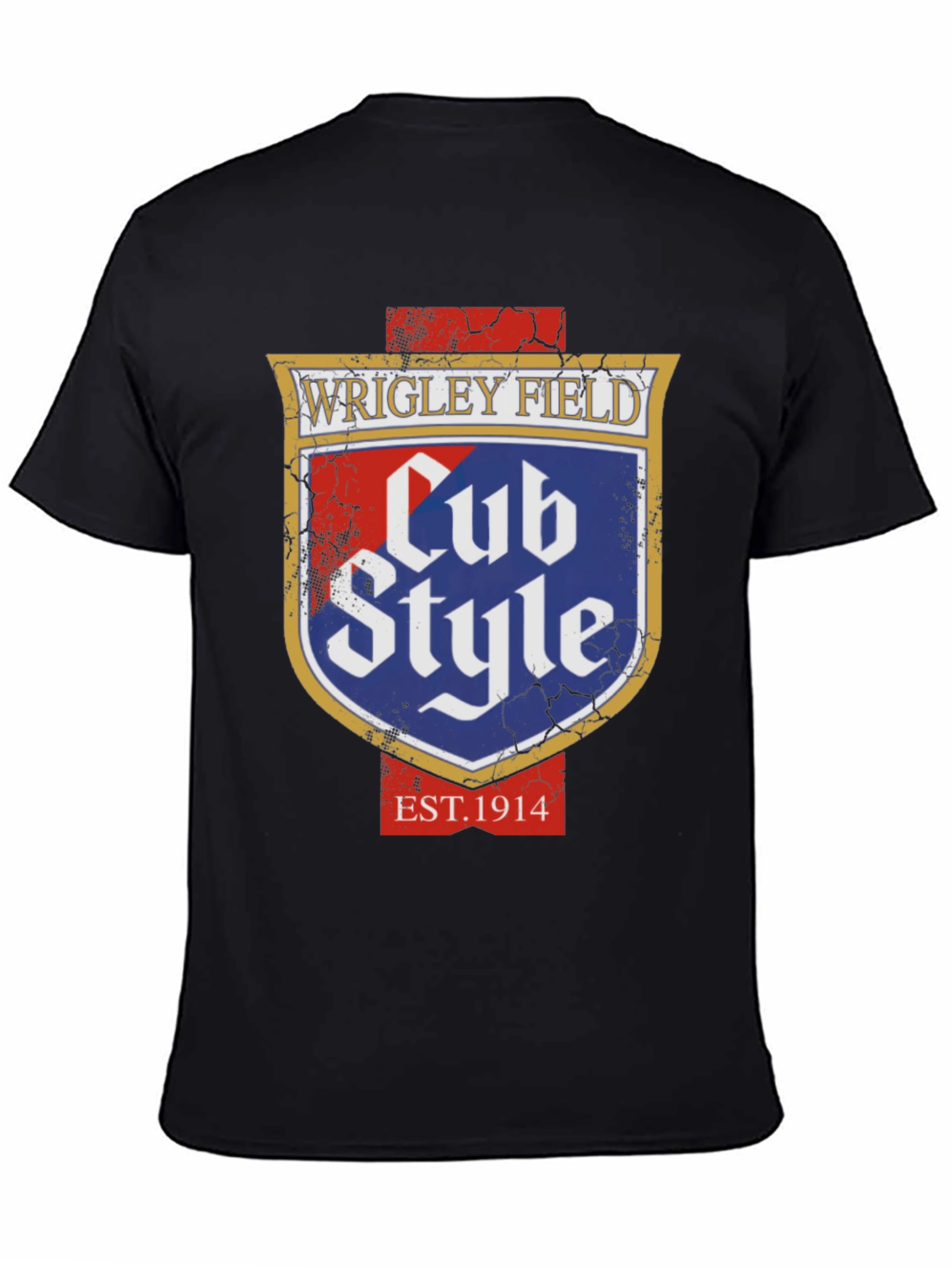 Wrigley Field Cub Style Black T-Shirt