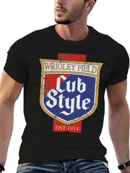 Wrigley Field Cub Style Black T-Shirt