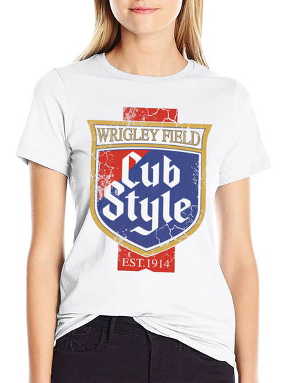 Wrigley Field Cub Style Black T-Shirt