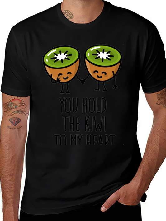 You Hold the Kiwi to My Heart Black Graphic Tee