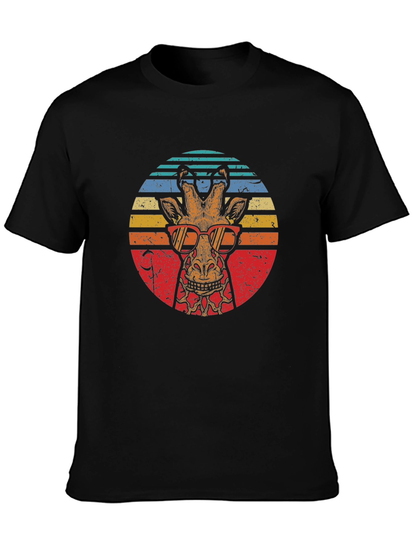 Retro Giraffe Sunglasses Graphic T-Shirt