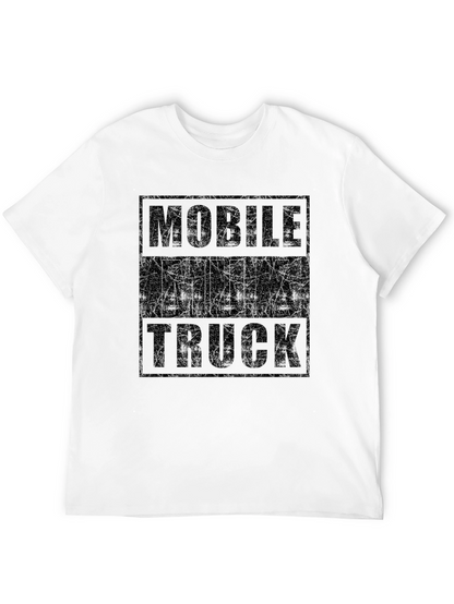 Mobile Milk Truck Graphic Tee - Black Cotton T-Shirt