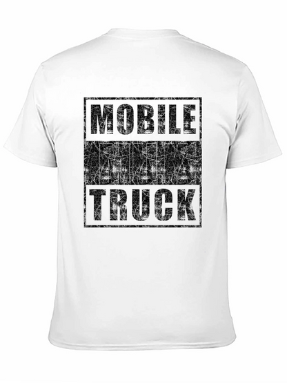 Mobile Milk Truck Graphic Tee - Black Cotton T-Shirt