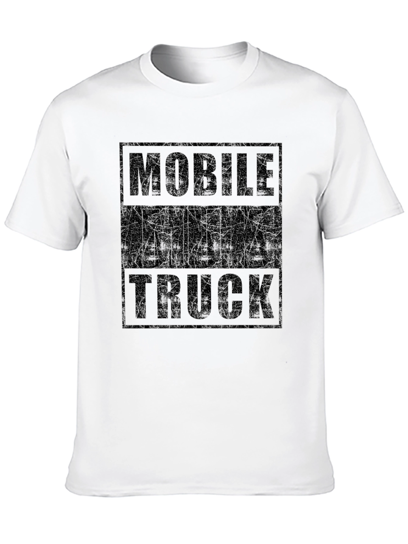 Mobile Milk Truck Graphic Tee - Black Cotton T-Shirt