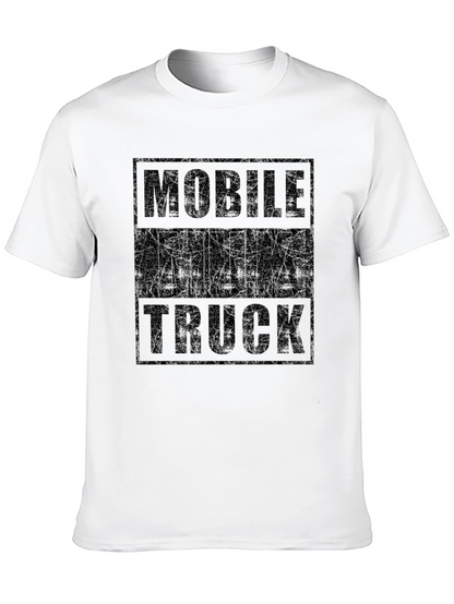 Mobile Milk Truck Graphic Tee - Black Cotton T-Shirt