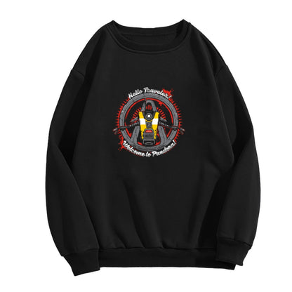 Hello Traveler! Welcome to Pandemonium' Mechanical Graphic Crewneck
