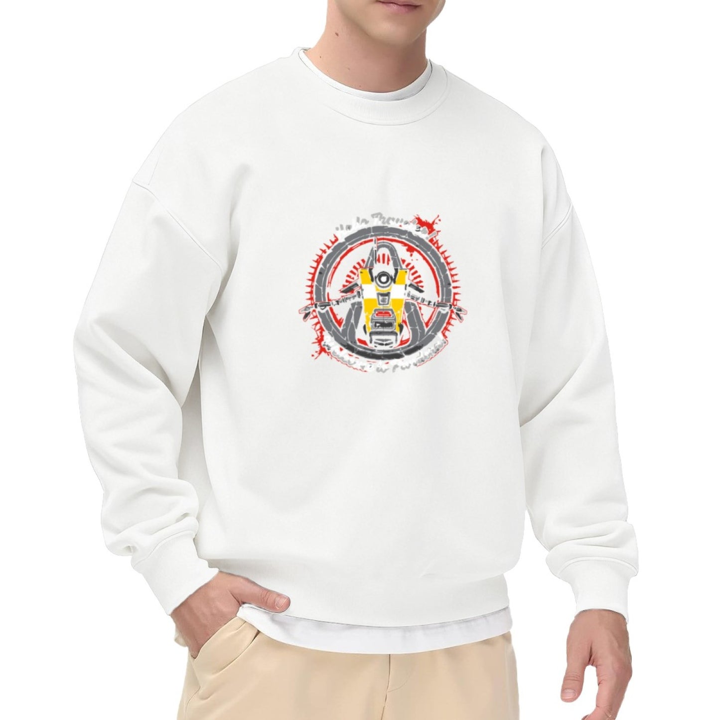 Hello Traveler! Welcome to Pandemonium' Mechanical Graphic Crewneck