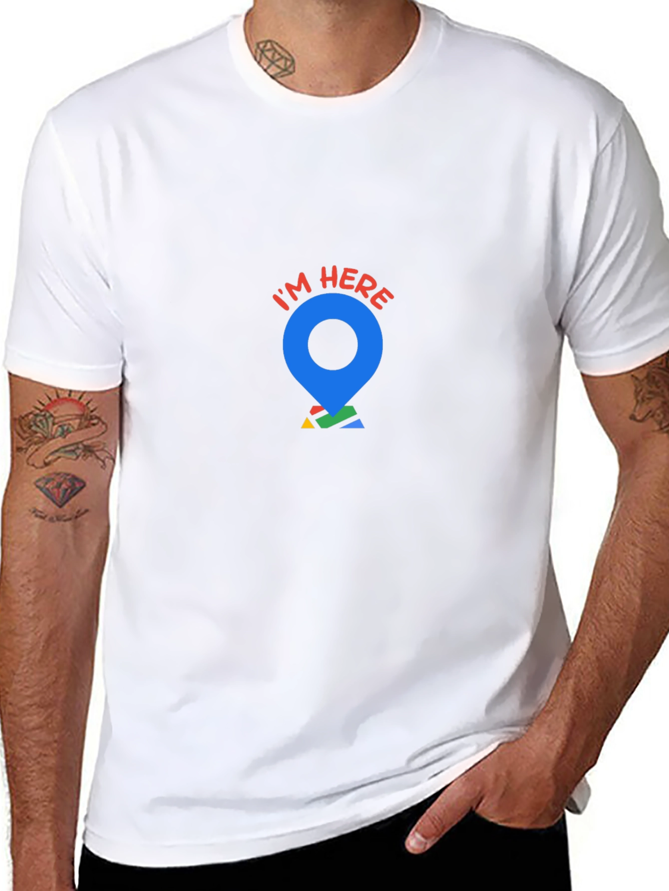 Im Here Graphic Tee - Location Pin T-Shirt