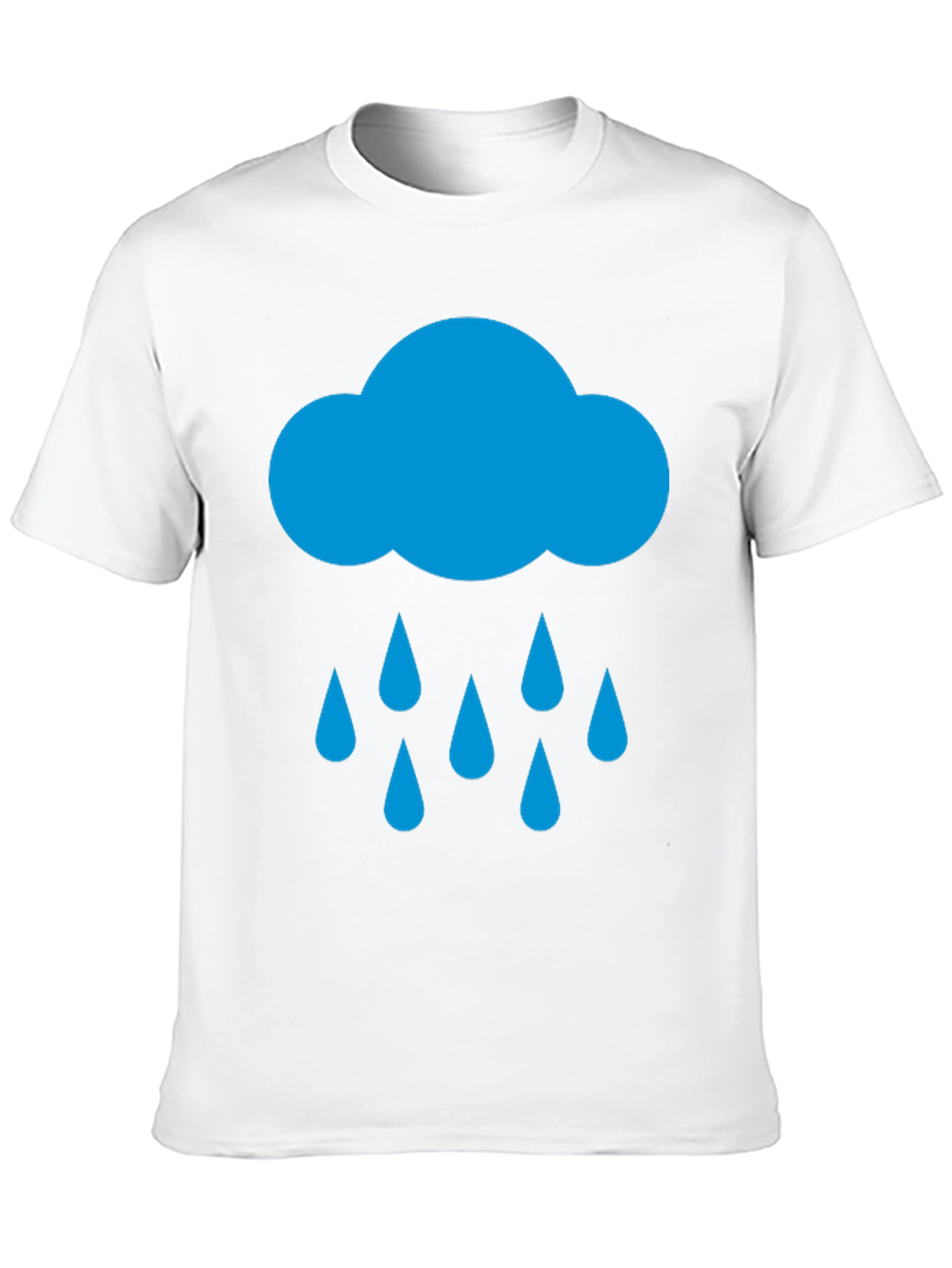 Rain Cloud Graphic Tee - Black Cotton T-Shirt