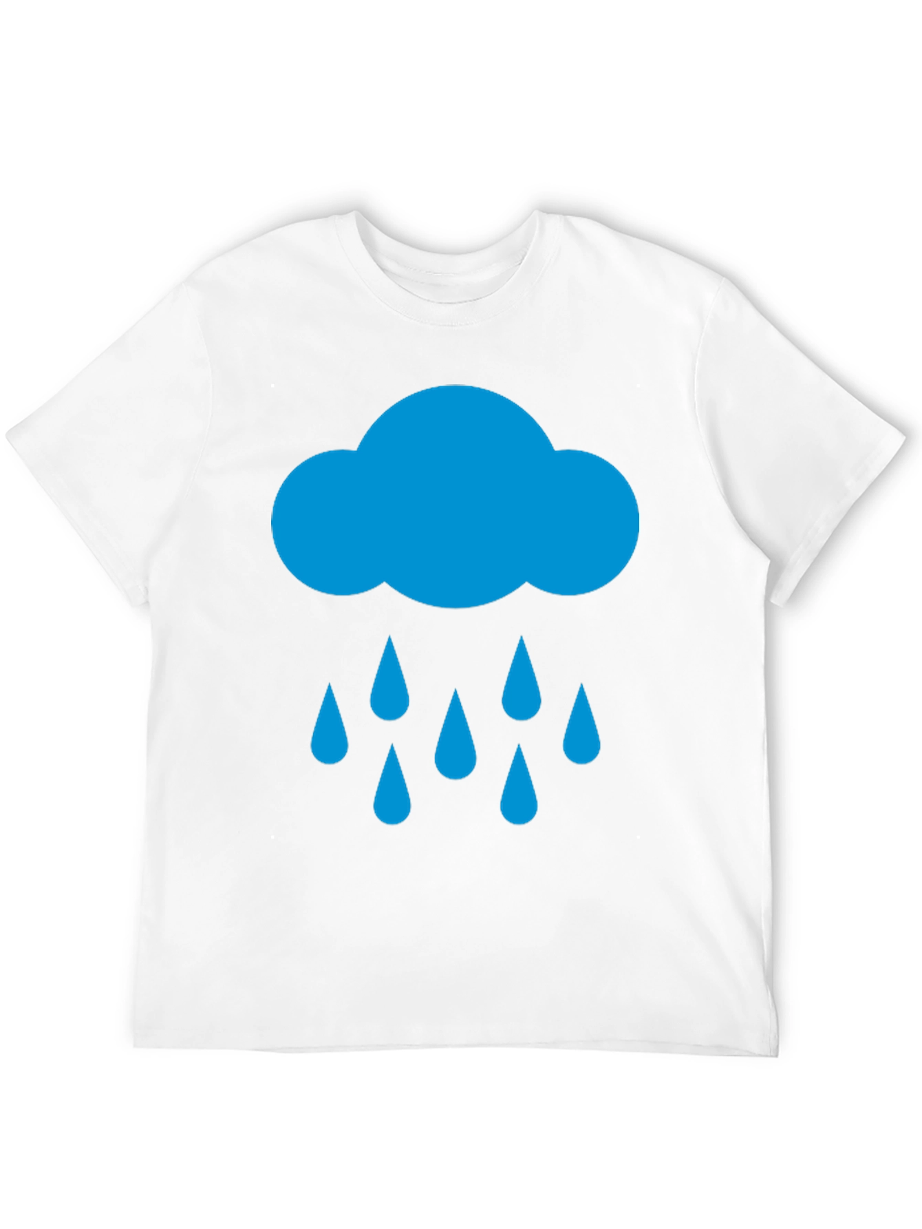Rain Cloud Graphic Tee - Black Cotton T-Shirt