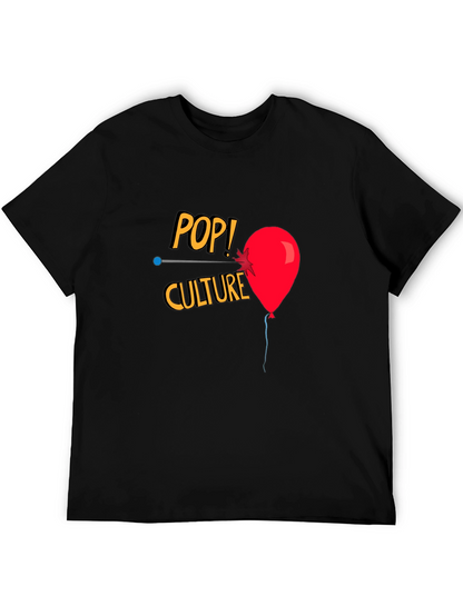 Pop Culture T-Shirt with Balloon Graphic