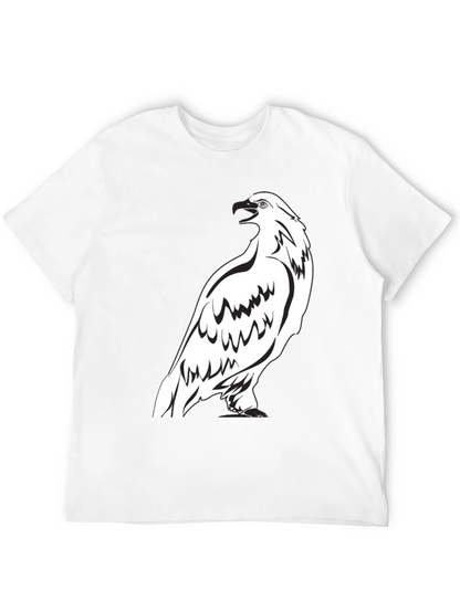 Eagle Graphic Print Crew Neck T-Shirt