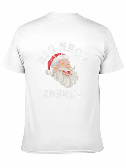 Big Neck Energy Santa Christmas Graphic Tee
