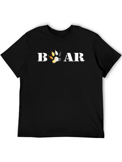 Bear Pride Paw Print T-Shirt - Black