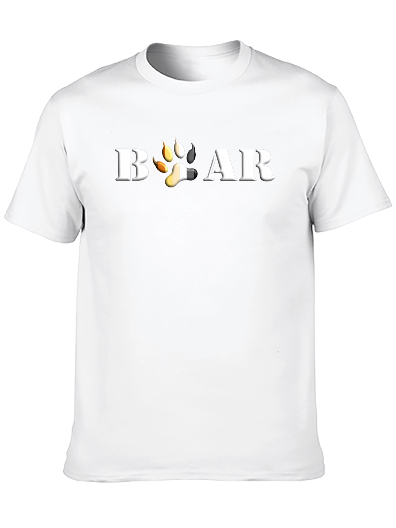 Bear Pride Paw Print T-Shirt - Black