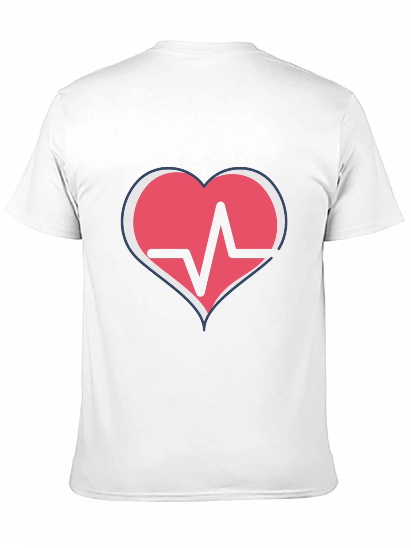 Heartbeat Heart Graphic T-Shirt - Black