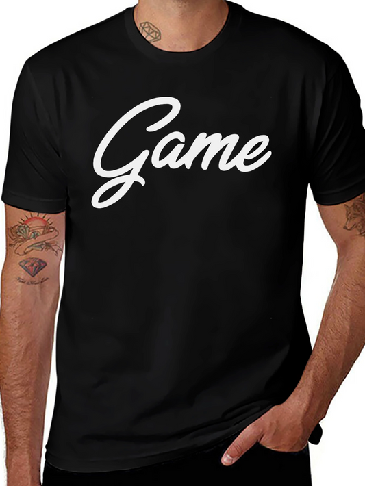 Game Graphic Tee - Black Crew Neck