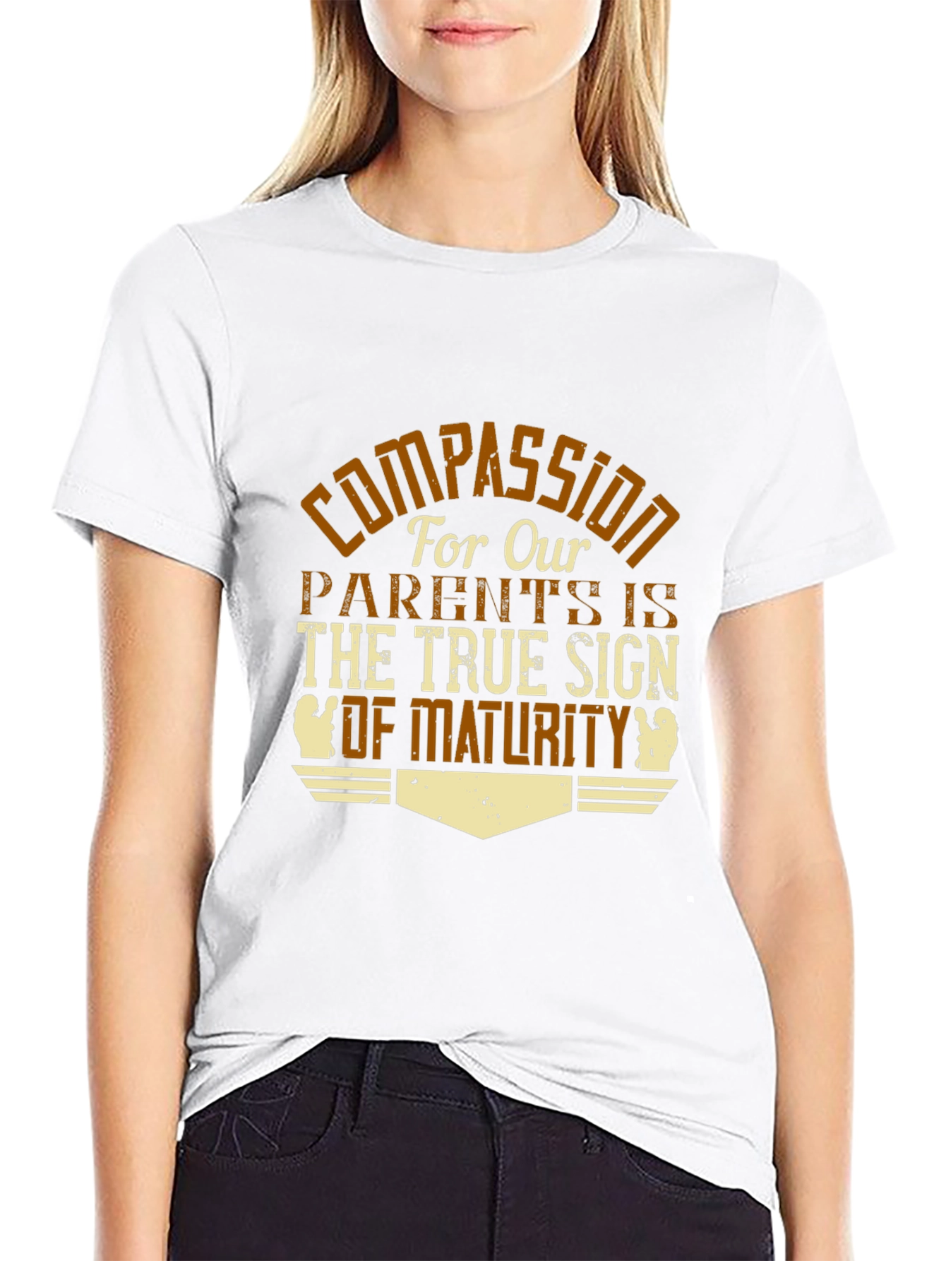 Compassion Maturity T-Shirt - Black Graphic Tee
