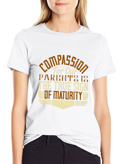 Compassion Maturity T-Shirt - Black Graphic Tee
