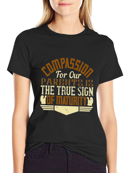 Compassion Maturity T-Shirt - Black Graphic Tee