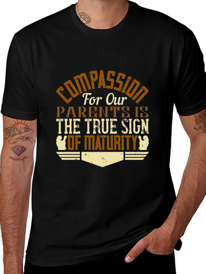 Compassion Maturity T-Shirt - Black Graphic Tee