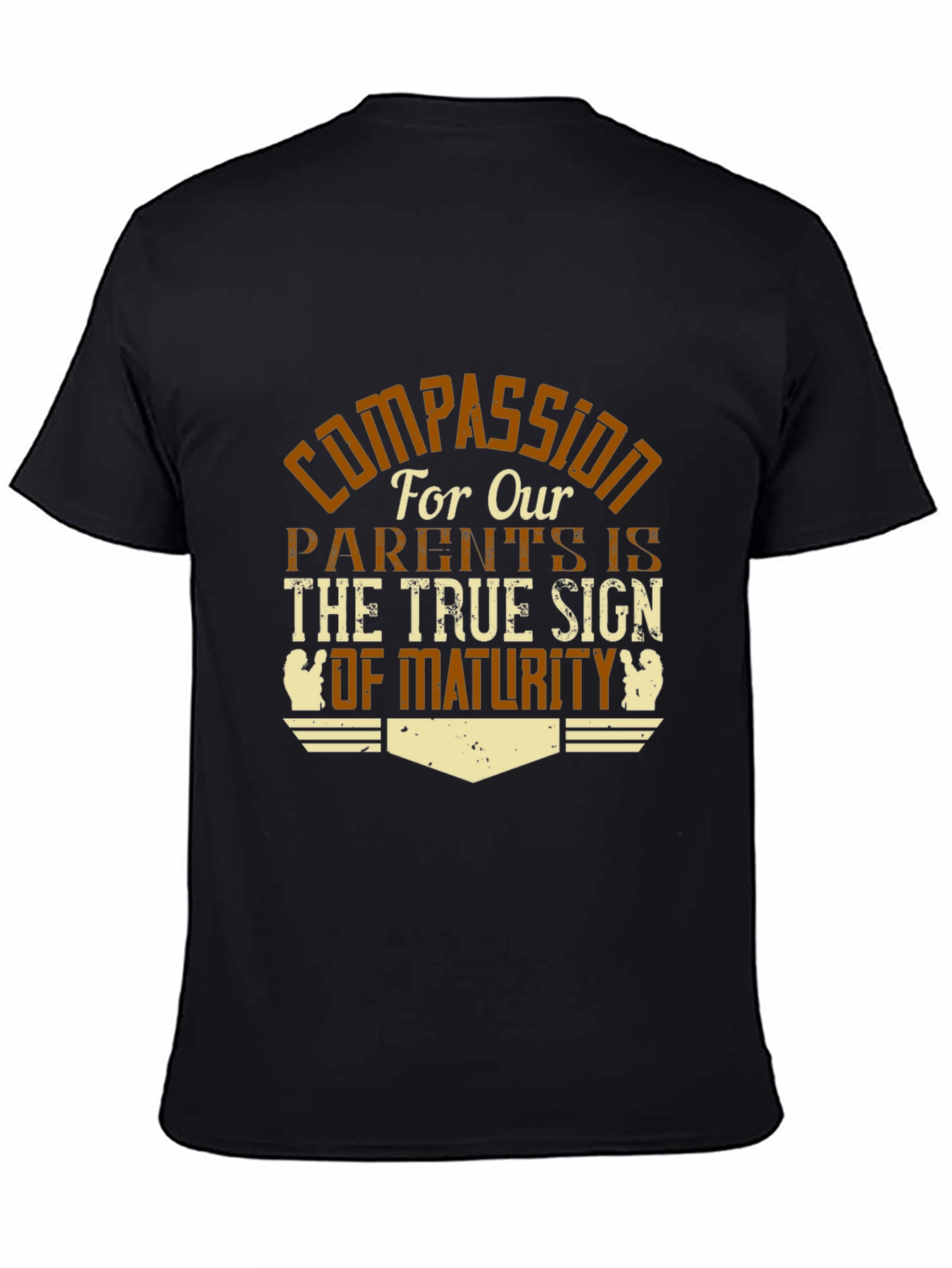 Compassion Maturity T-Shirt - Black Graphic Tee