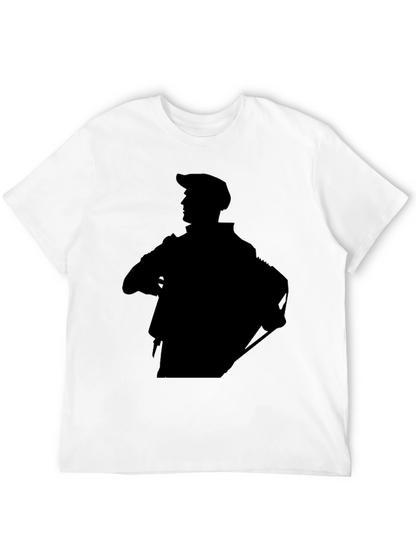Stylish Black Graphic Tee - Silhouette Design