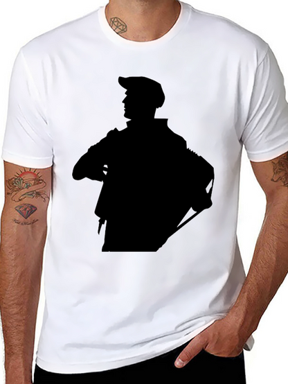 Stylish Black Graphic Tee - Silhouette Design