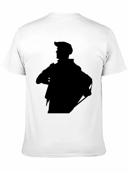Stylish Black Graphic Tee - Silhouette Design