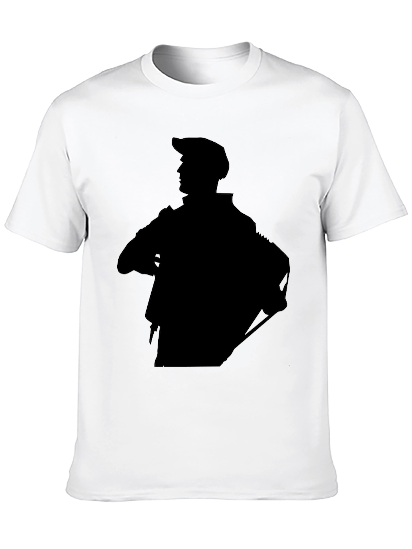 Stylish Black Graphic Tee - Silhouette Design
