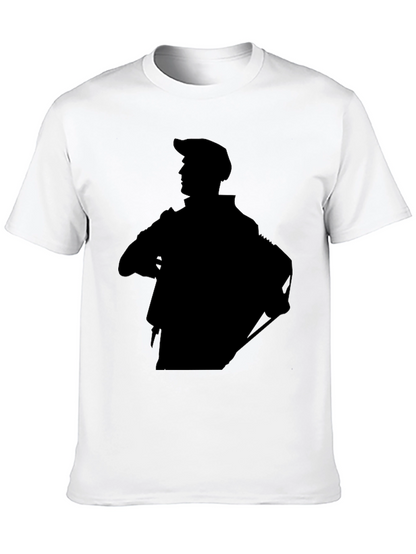 Stylish Black Graphic Tee - Silhouette Design