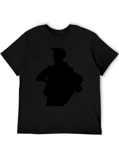 Stylish Black Graphic Tee - Silhouette Design
