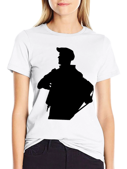 Stylish Black Graphic Tee - Silhouette Design