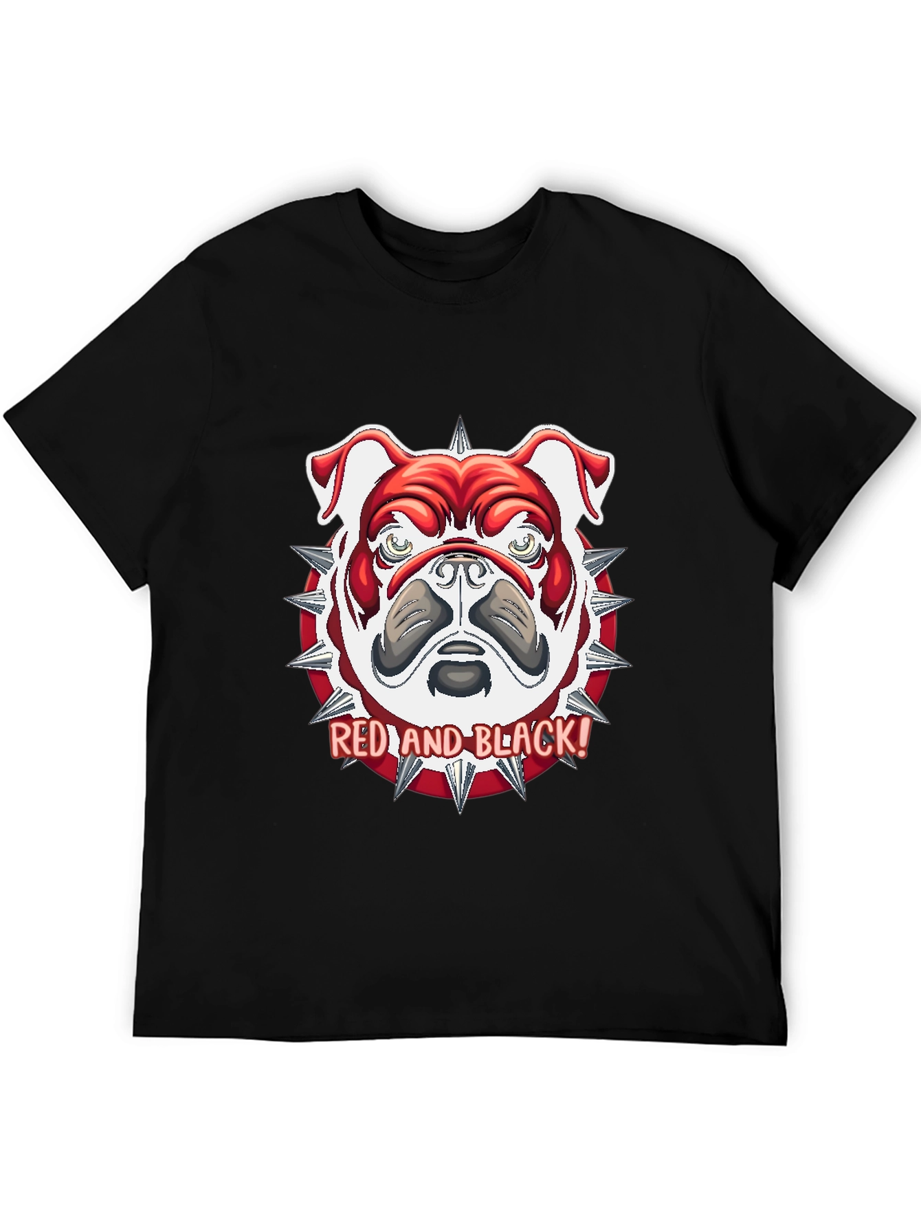 Red and Black Bulldog Graphic Tee