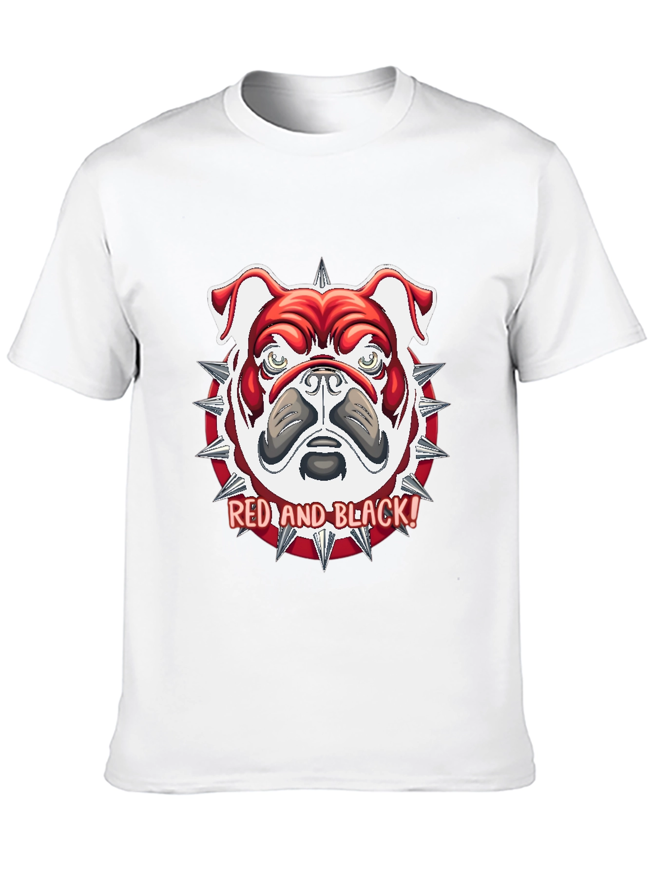 Red and Black Bulldog Graphic Tee